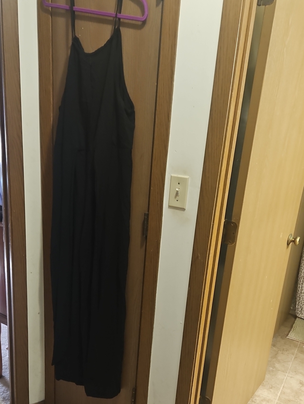Black Sleeveless Wide-Leg Jumpsuit
